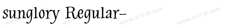 sunglory Regular字体转换